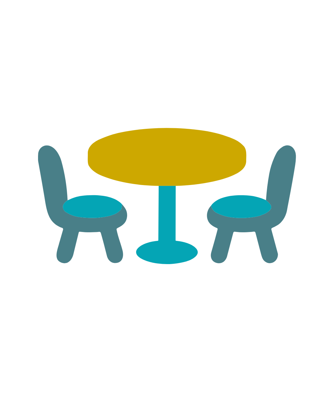 Tafel met kleine stoeltjes